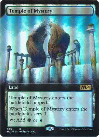 MtG 2021 Core Set Rare Temple of Mystery #389 [Extended Art, Foil]