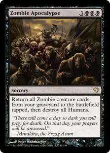 MtG Trading Card Game Dark Ascension Rare Zombie Apocalypse #80