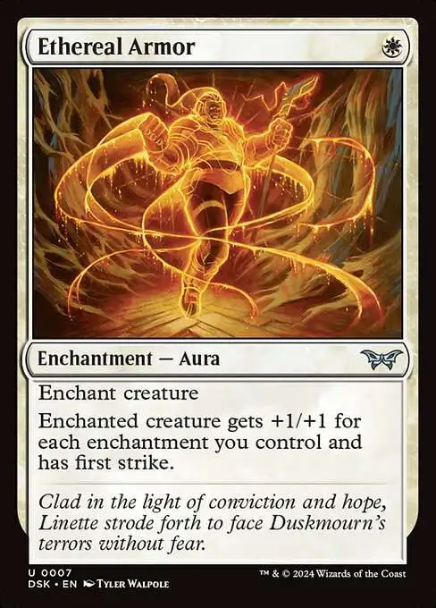 MtG Duskmourn: House of Horror Uncommon Foil Ethereal Armor #7