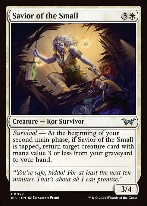MtG Duskmourn: House of Horror Uncommon Savior of the Small #27 MtG Duskmourn: House of Horror Uncommon Savior of the Small #27