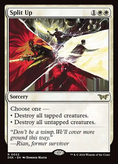 MtG Duskmourn: House of Horror Rare Foil Split Up #32 MtG Duskmourn: House of Horror Rare Foil Split Up #32