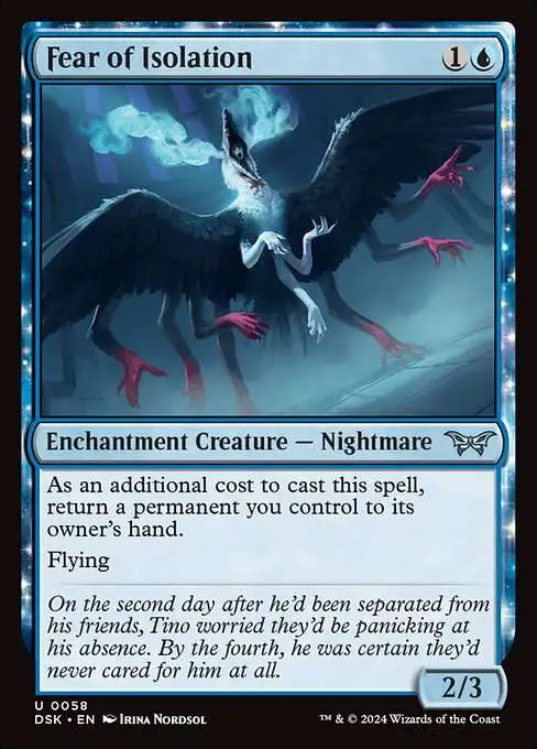 MtG Duskmourn: House of Horror Uncommon Fear of Isolation #58