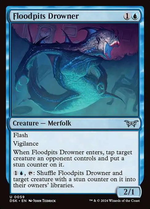 MtG Duskmourn: House of Horror Uncommon Foil Floodpits Drowner #59