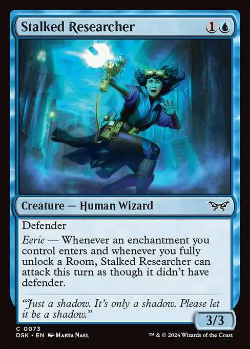 Magic The Gathering Duskmourn House of Horror Single Card Common Stalked  Researcher 73 - ToyWiz
