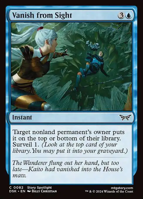 MtG Duskmourn: House of Horror Common Foil Vanish from Sight #82