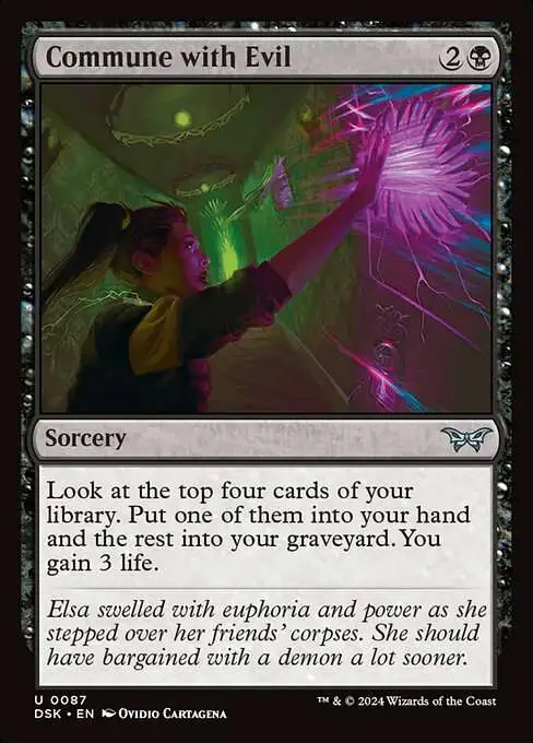 MtG Duskmourn: House of Horror Uncommon Foil Commune with Evil #87 MtG Duskmourn: House of Horror Uncommon Foil Commune with Evil #87