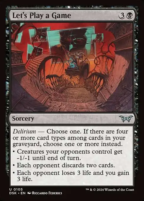 MtG Duskmourn: House of Horror Uncommon Foil Let's Play a Game #105