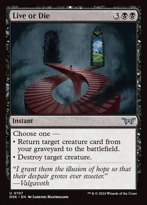 MtG Duskmourn: House of Horror Uncommon Live or Die #107