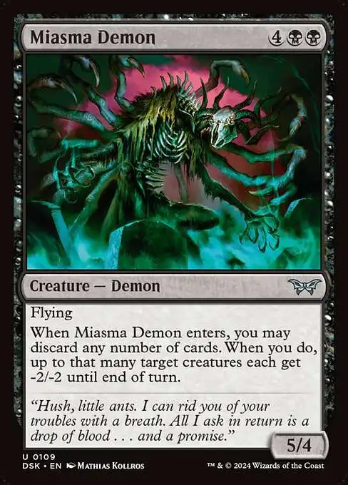 mtg duskmourn demon cards Duskmourn: House of Horror Available now! you may cast an enchantment spell by paying life equal to its mana value rather than paying its mana cost. Duskmourn Demon Commander is MTG's