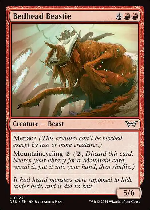 Magic The Gathering Duskmourn House of Horror Single Card Common Bedhead  Beastie 125 - ToyWiz