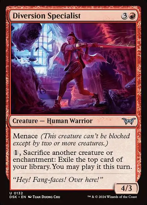 Magic The Gathering Duskmourn House of Horror Single Card Uncommon Diversion Specialist 132 - ToyWiz Magic The Gathering Duskmourn House of Horror Single Card Uncommon Diversion Specialist 132 - ToyWiz