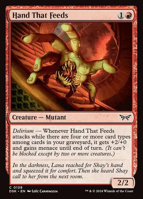 Magic The Gathering Duskmourn House of Horror Single Card Common Hand That  Feeds 139 - ToyWiz