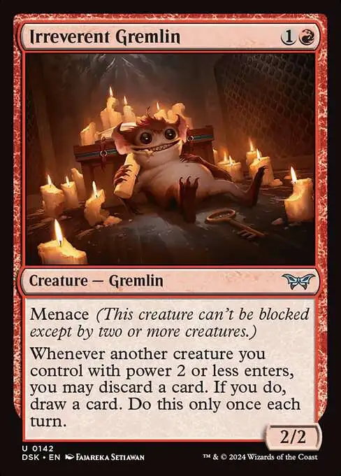 MtG Duskmourn: House of Horror Uncommon Irreverent Gremlin #142