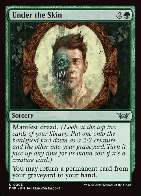 MtG Duskmourn: House of Horror Uncommon Under the Skin #203