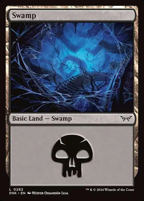 Magic The Gathering Duskmourn House of Horror Single Card Common Swamp 282  FOIL - ToyWiz