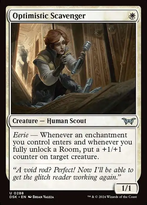 Magic The Gathering Duskmourn House of Horror Single Card Uncommon  Optimistic Scavenger 288 Lurking Evil Art Variant - ToyWiz