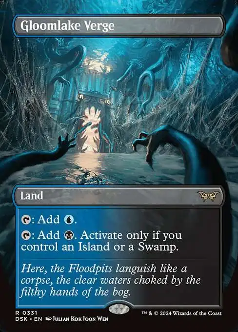 Magic The Gathering Duskmourn House of Horror Single Card Rare Gloomlake  Verge 331 Borderless - ToyWiz