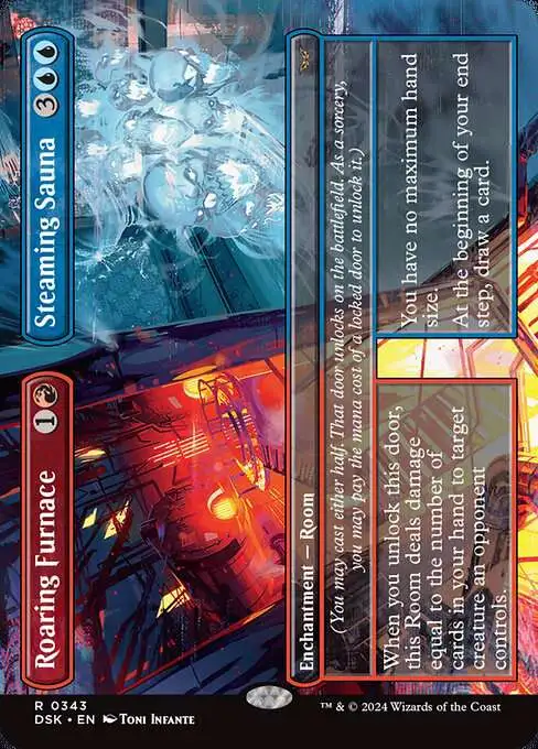 MtG Duskmourn: House of Horror Rare Roaring Furnace // Steaming Sauna #343  [Borderless]