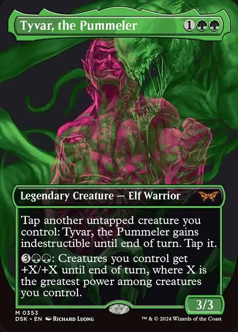 Magic The Gathering Duskmourn House of Horror Single Card Mythic Rare Tyvar,  the Pummeler 353 Double Exposure FOIL - ToyWiz