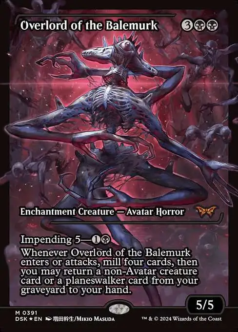 Magic The Gathering Duskmourn House of Horror Single Card Mythic Rare Overlord of the Balemurk 391 Japanese Showcase - ToyWiz Magic The Gathering Duskmourn House of Horror Single Card Mythic Rare Overlord of the Balemurk 391 Japanese Showcase - ToyWiz