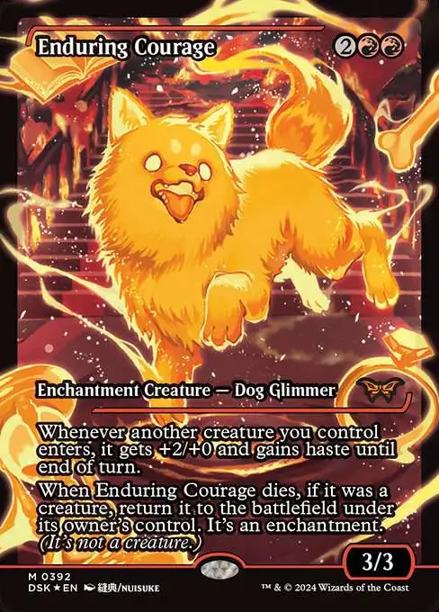MtG Duskmourn: House of Horror Mythic Rare Enduring Courage #392 [Japanese Showcase]