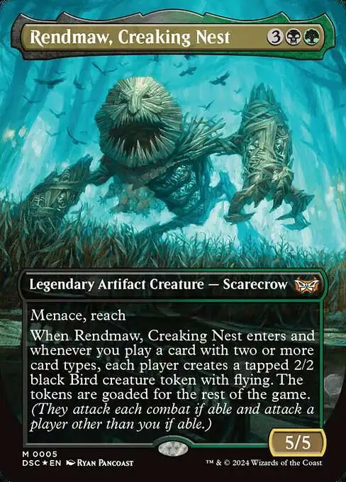 MtG Duskmourn: House of Horror Commander Mythic Rare Rendmaw, Creaking Nest  #5 [Commander FOIL]