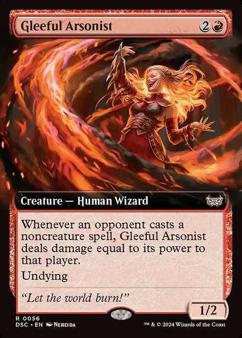 MtG Duskmourn: House of Horror Commander Rare Gleeful Arsonist #56