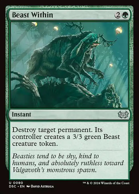 MtG Duskmourn: House of Horror Commander Uncommon Beast Within #80