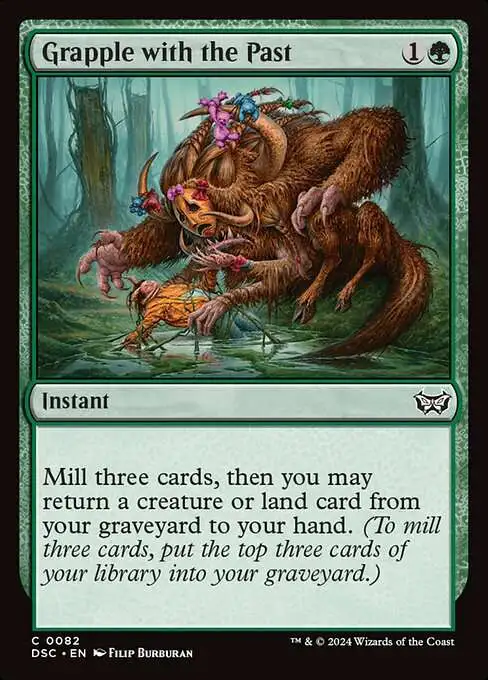 MtG Duskmourn: House of Horror Commander Common Grapple with the Past #82