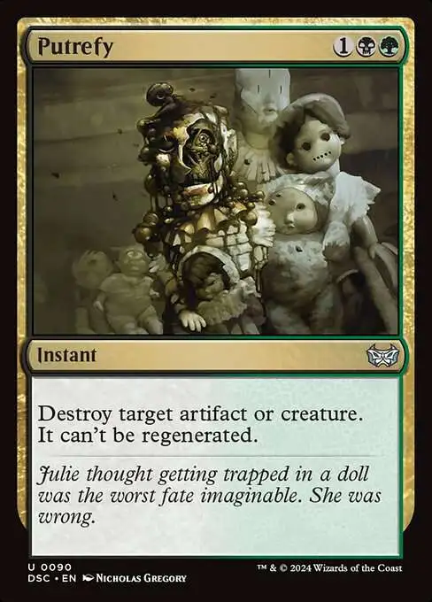 Magic The Gathering Duskmourn House of Horror Commander Single Card Uncommon Putrefy 90 FOIL - ToyWiz Magic The Gathering Duskmourn House of Horror Commander Single Card Uncommon Putrefy 90 FOIL - ToyWiz