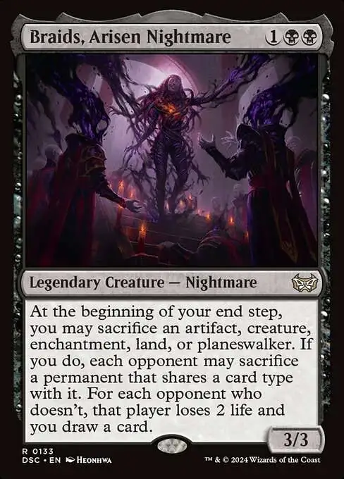 Magic The Gathering Duskmourn House of Horror Commander Single Card Rare  Braids, Arisen Nightmare 133 FOIL - ToyWiz