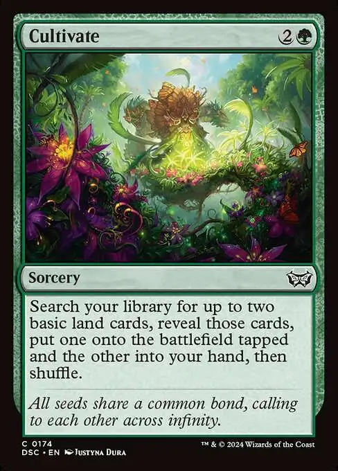 Magic The Gathering Duskmourn House of Horror Commander Single Card Common Cultivate 174 - ToyWiz Magic The Gathering Duskmourn House of Horror Commander Single Card Common Cultivate 174 - ToyWiz