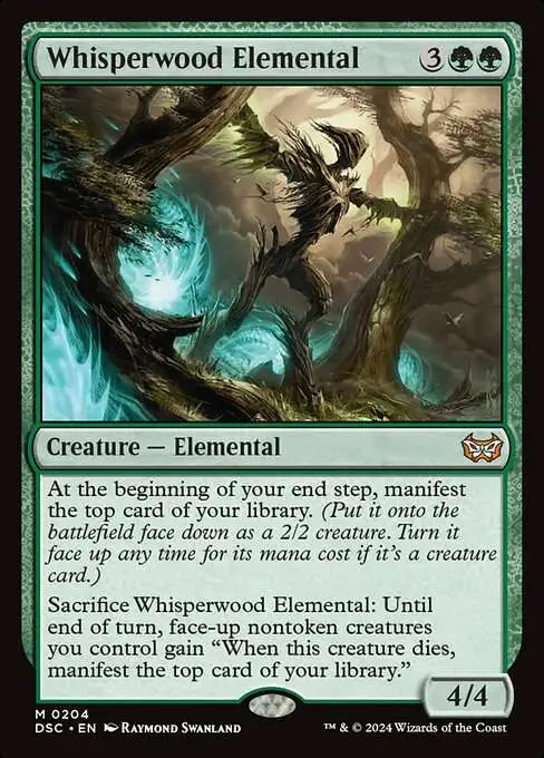 MtG Duskmourn: House of Horror Commander Mythic Rare Whisperwood Elemental #204