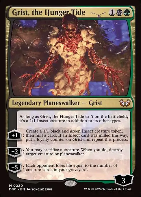 Magic The Gathering Duskmourn House of Horror Commander Single Card Mythic Rare Grist, the Hunger Tide 220 - ToyWiz Magic The Gathering Duskmourn House of Horror Commander Single Card Mythic Rare Grist, the Hunger Tide 220 - ToyWiz