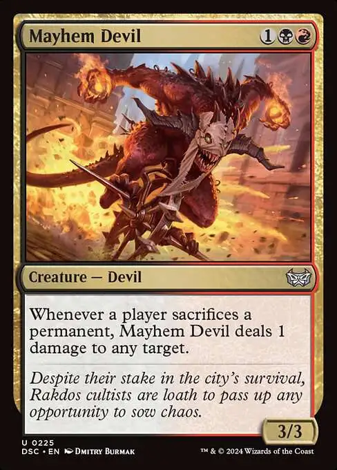 MtG Duskmourn: House of Horror Commander Uncommon Mayhem Devil #225
