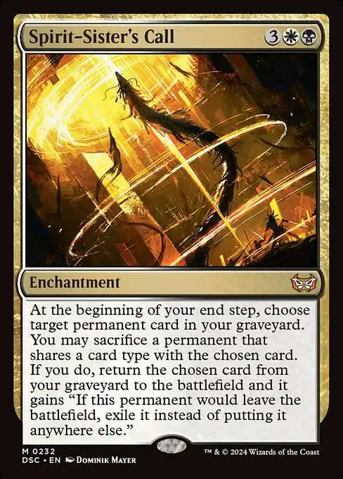 MtG Duskmourn: House of Horror Commander Mythic Rare FOIL Spirit-Sister's Call #232
