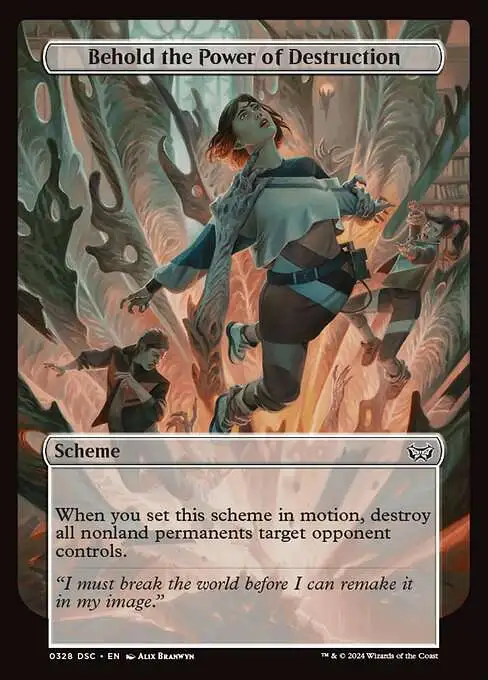 Magic The Gathering Duskmourn House of Horror Commander Single Card Common  Behold the Power of Destruction 328 FOIL - ToyWiz