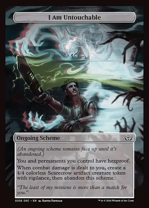 Magic The Gathering Duskmourn House of Horror Commander Single Card Common  I Am Untouchable 336 FOIL - ToyWiz