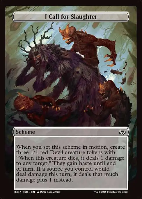 Magic The Gathering Duskmourn House of Horror Commander Single Card Common  I Call for Slaughter 337 - ToyWiz