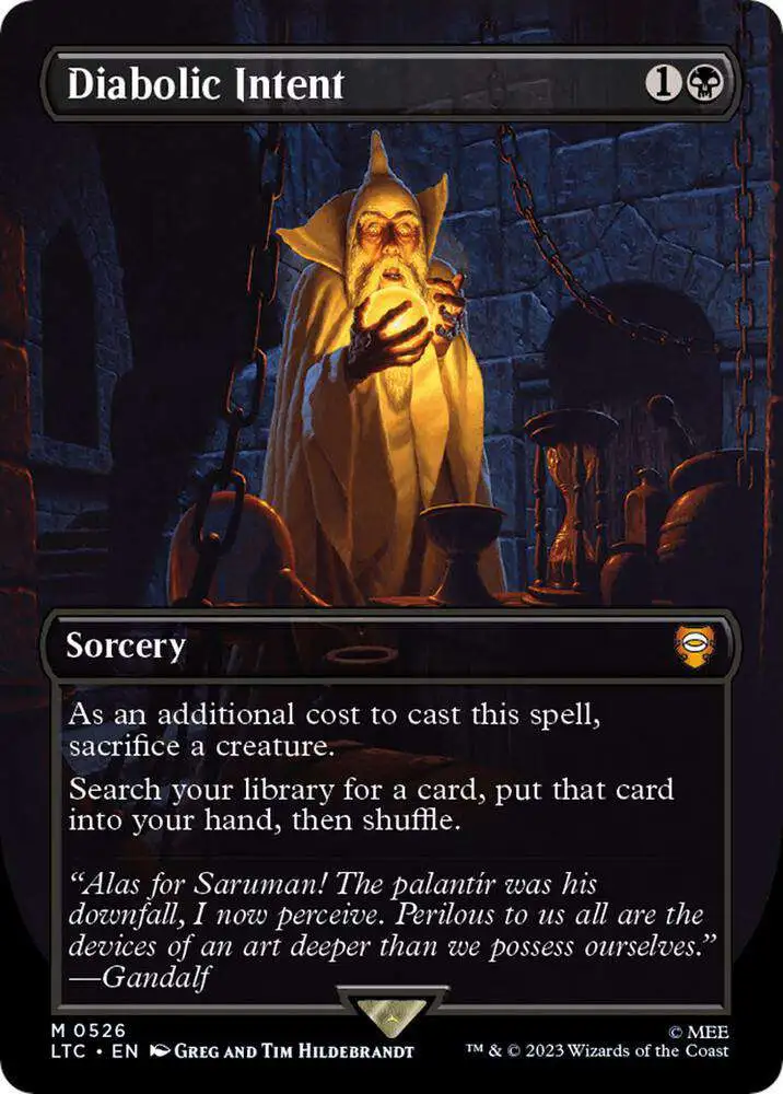 racist mtg card art MTG: The Lord of the Rings: Diabolic Intent Borderless Foil #0526 Myth –  Collector's Kingdom main image 0