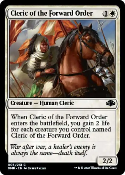 MtG Dominaria Remastered Common Cleric of the Forward Order #3