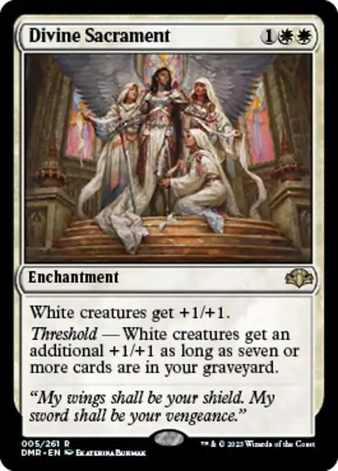 MtG Dominaria Remastered Rare FOIL Divine Sacrament #5