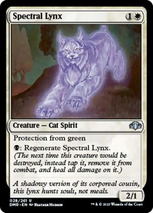 MtG Dominaria Remastered Uncommon FOIL Spectral Lynx #28