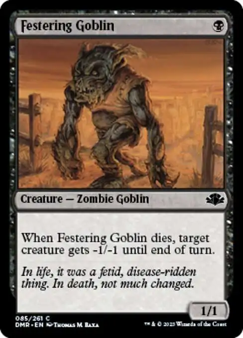 MtG Dominaria Remastered Common FOIL Festering Goblin #85