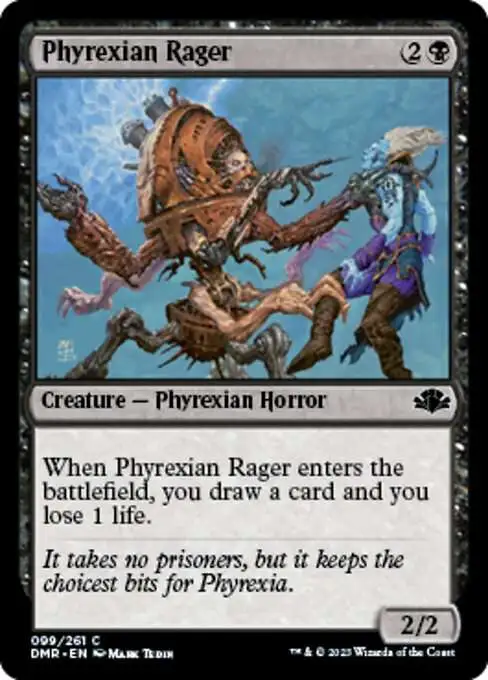 MtG Dominaria Remastered Common Phyrexian Rager #99