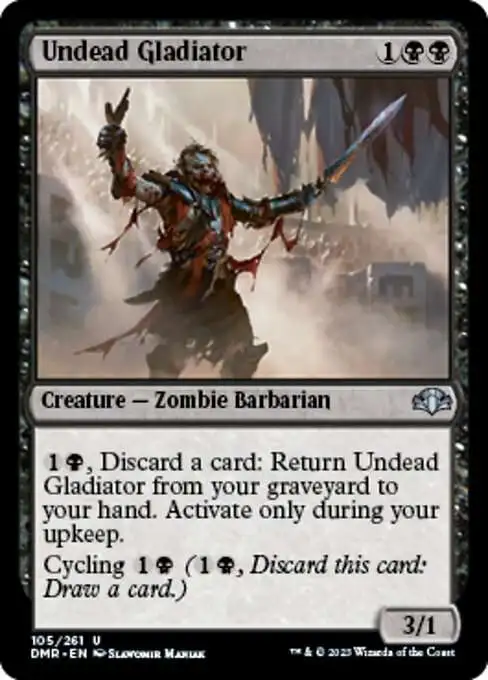 MtG Dominaria Remastered Uncommon FOIL Undead Gladiator #105
