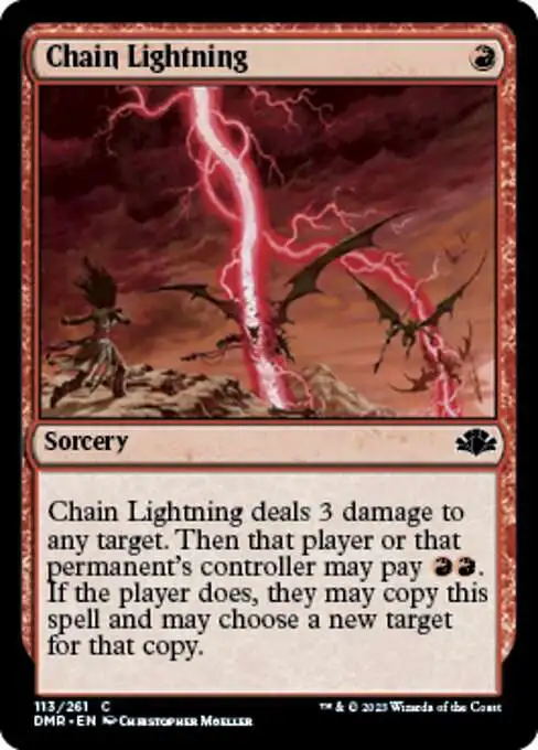 MtG Dominaria Remastered Common Chain Lightning #113