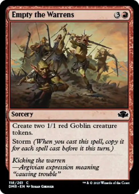 MtG Dominaria Remastered Common FOIL Empty the Warrens #118