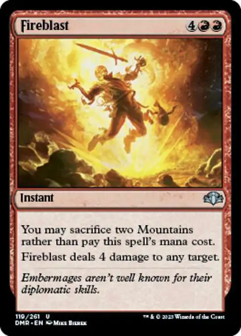 MtG Dominaria Remastered Uncommon Fireblast #119