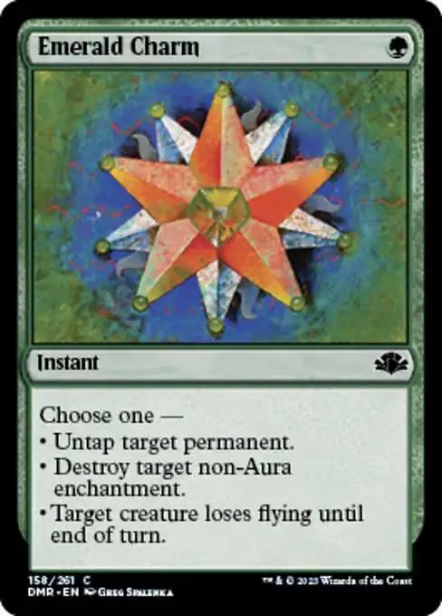 MtG Dominaria Remastered Common FOIL Emerald Charm #158